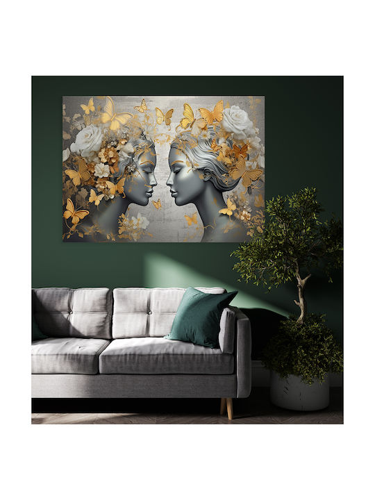 Canvas Painting Women Butterflies Knv2450 80cm X 120cm