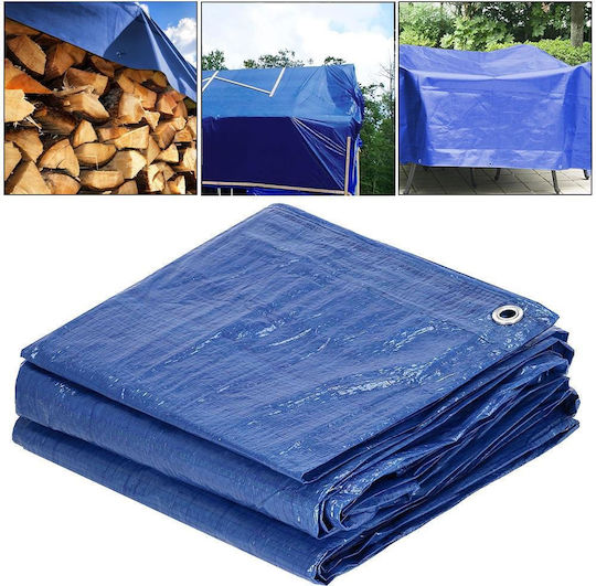 Wasserdichte laminierte Polyethylen-Plane 60g/m² 4x6m Blau