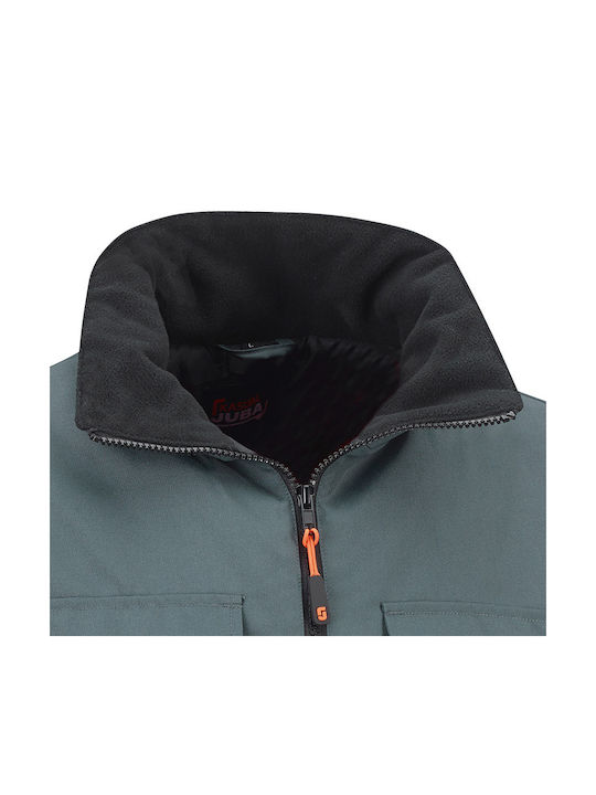 Juba Waterproof Men's Safety Vest with Fleece Lining Gray