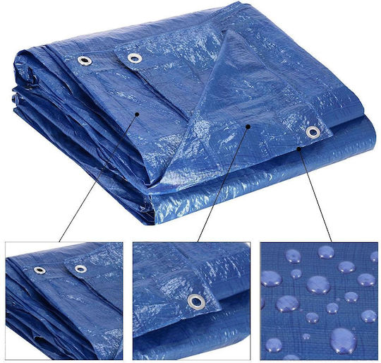 Waterproof Laminated Polyethylene Tarpaulin 60g/m2 3x3m Blue