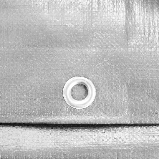 Laminated Waterproof Polyethylene Tarp 210g/m2 6x8m Gray