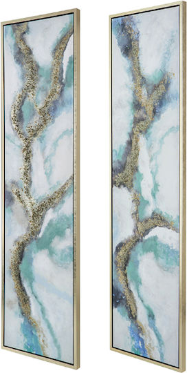 Artekko Clouds De două ori Tablou pe Pânză 50x180cm