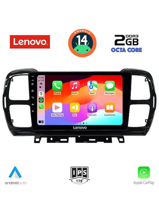 Lenovo Car Audio System for Citroen C5 Aircross 2017-2021 (Bluetooth/USB/AUX/WiFi/GPS) with Touch Screen 9"