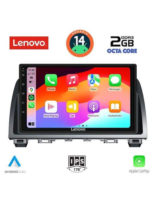 Lenovo Ηχοσύστημα Αυτοκινήτου για Mazda 6 2012-2017 (Bluetooth/USB/AUX/WiFi/GPS/Apple-Carplay/Android-Auto) με Οθόνη Αφής 9"