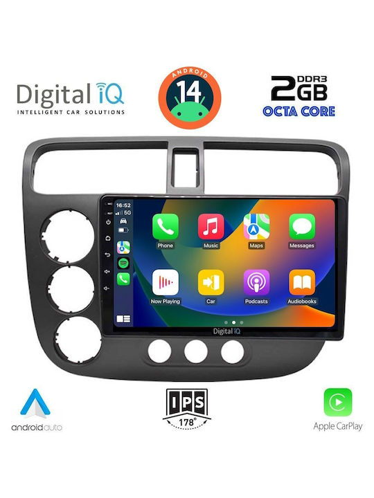 Digital IQ Car-Audiosystem für Honda Bürgerlich 2001-2006 (Bluetooth/USB/AUX/WiFi/GPS) mit Touchscreen 9"