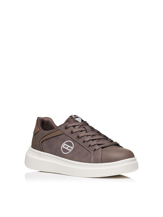 Enrico Coveri Herren Sneakers Coffee / Almond