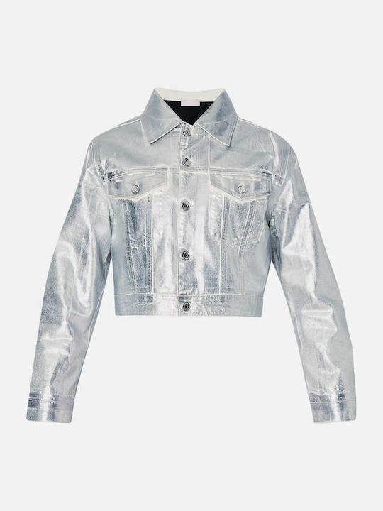 Women's Short Jean Jacket for Spring or Autumn Denim