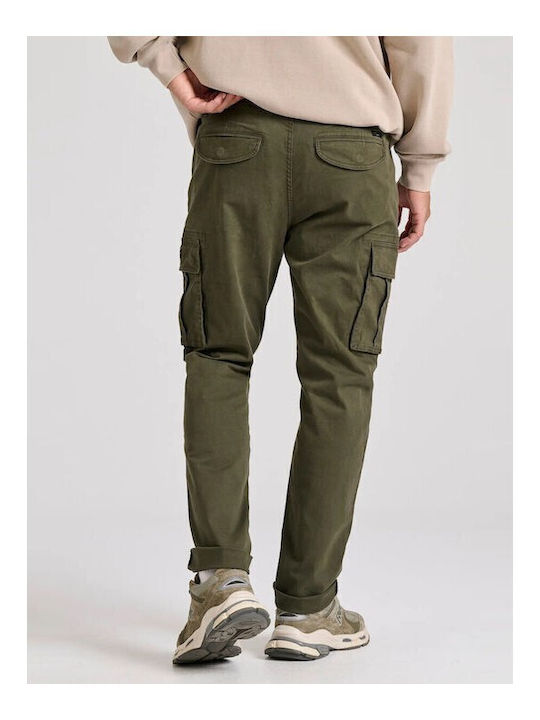 Funky Buddha Men's Trousers Cargo in Regular Fit Green