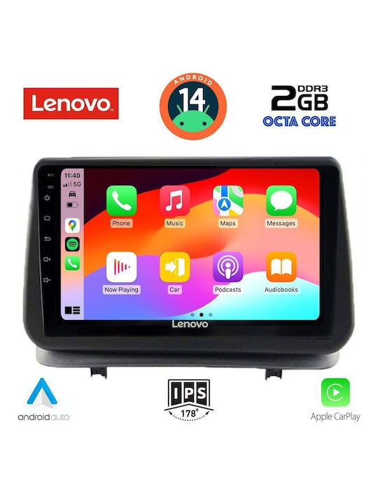 Lenovo Car Audio System for Renault Clio 2005-2011 (Bluetooth/USB/AUX/WiFi/GPS) with Touch Screen 9"