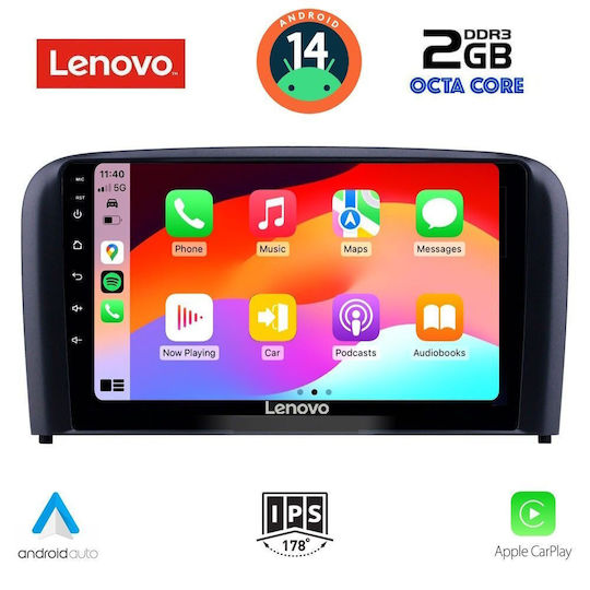Lenovo Автомобилна Аудио Система (Блутут/USB/AUX/WiFi/GPS/Apple-Carplay/Android-Auto) с Тъчскрийн 9"