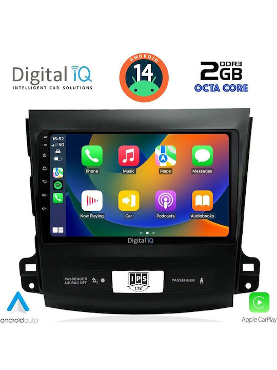 Digital IQ Car Audio System for Peugeot 4007 Mitsubishi Outlander Citroen C-Crosser 2006-2012 (Bluetooth/USB/AUX/WiFi/GPS) with Touch Screen 9"