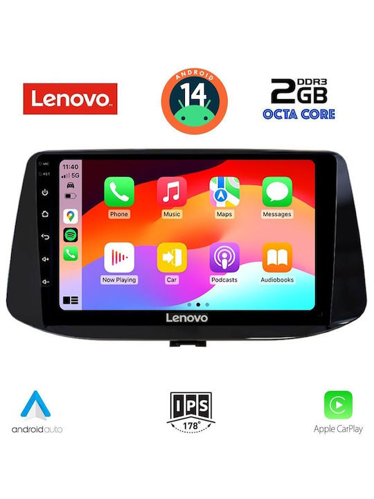 Lenovo Car Audio System for Hyundai i30 2018> (Bluetooth/USB/AUX/WiFi/GPS) with Touch Screen 9"