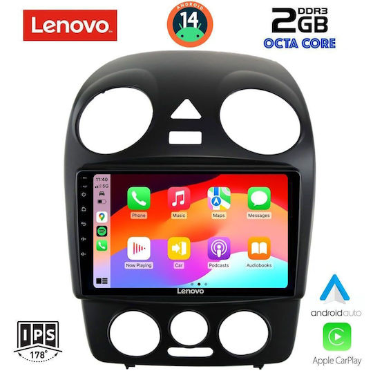 Auto-Audiosystem für Volkswagen Käfer 2004-2011 (Bluetooth/USB/AUX/WiFi/GPS/Apple-Carplay/Android-Auto) mit Touchscreen 9"