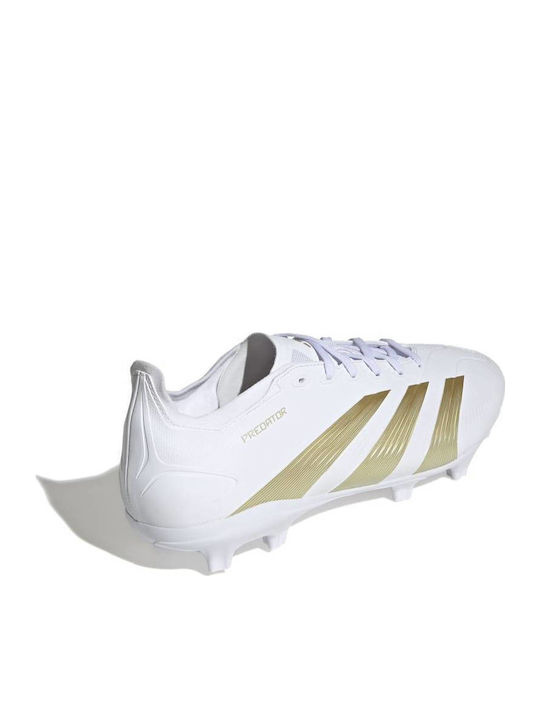 adidas Predator Club Fußballschuhe mit Stollen Weiß