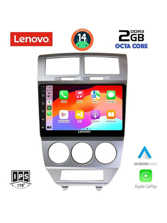 Lenovo Auto-Audiosystem Dodge Kaliber 2006-2012 (Bluetooth/USB/AUX/WiFi/GPS/Apple-Carplay/Android-Auto) mit Touchscreen 10"