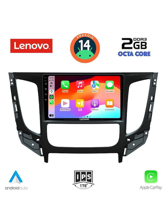 Lenovo Car Audio System for Mitsubishi L200 2015> with Clima (Bluetooth/USB/AUX/WiFi/GPS) with Touch Screen 9"