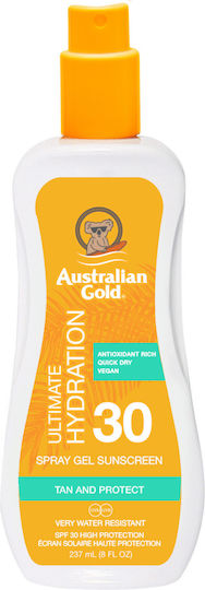 Australian Gold Gel Spray Transparent SPF30 + Aloe După Soare