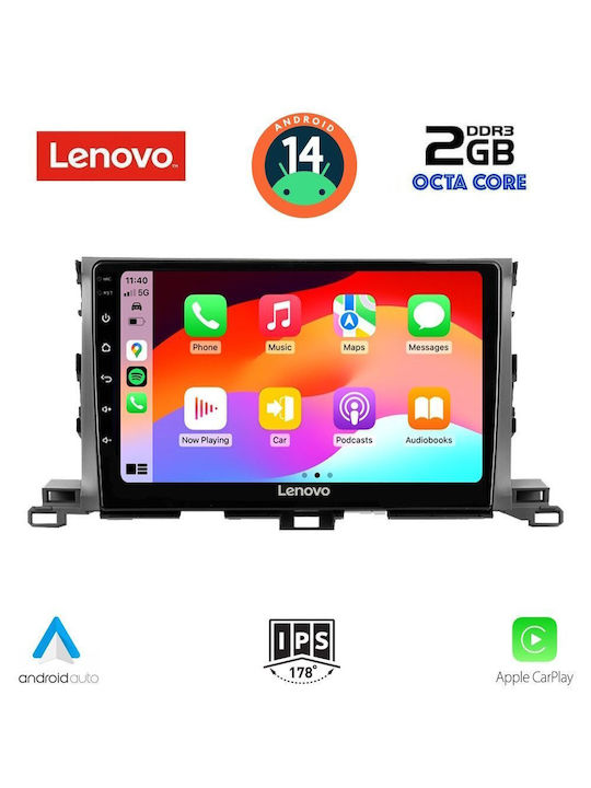 Lenovo Автомобилна Аудио Система (Блутут/USB/AUX/WiFi/GPS/Apple-Carplay/Android-Auto) с Тъчскрийн 10"