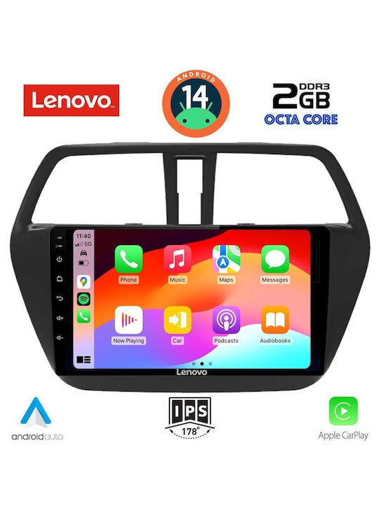 Lenovo Car Audio System for Suzuki SX4 S-Cross 2014> (Bluetooth/USB/AUX/WiFi/GPS) with Touch Screen 9"