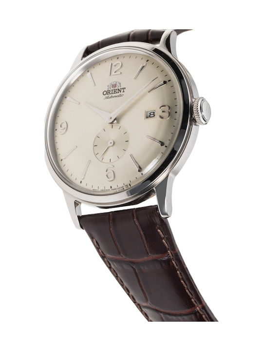 Orient Herrenuhr Automatisch mit Braun Lederarmband