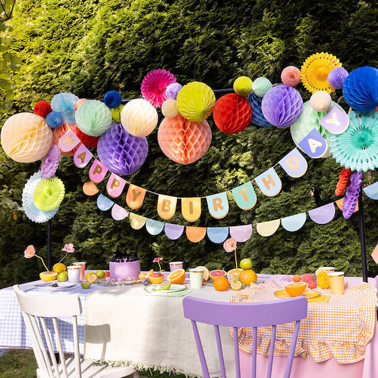 Multicolored Semi-Circle Garland