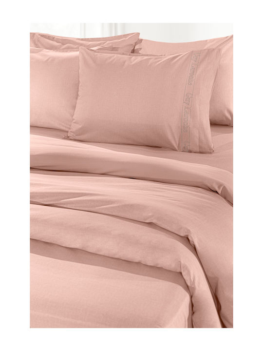 Guy Laroche Sheet Super-Double with Elastic 160x200+32cm. Color Plus Coral