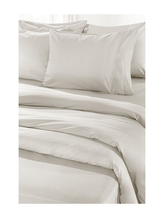 Guy Laroche Sheet Semi Double with Elastic 120x200+30cm. Color Plus Ivory