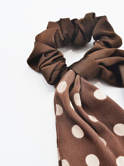 Mat Fashion Scrunchie Καφέ