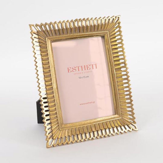 Estheti Home Κορνίζα Resin Χρυσή 10x15cm 17.8x2.2x22.3cm 756-12071