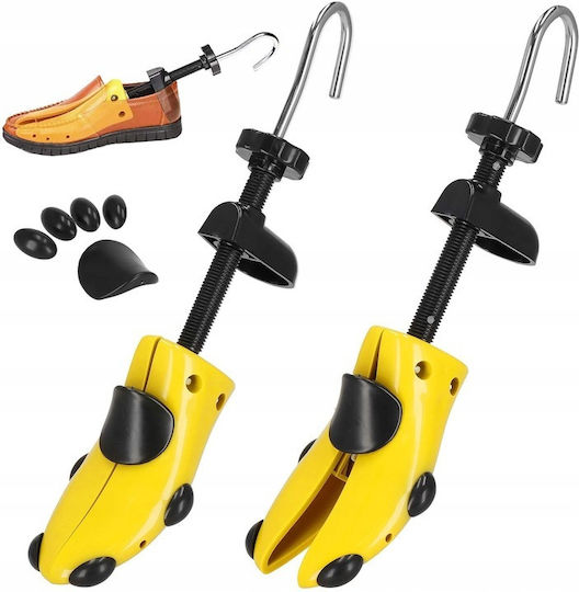 Set 2 Întinzătoare pentru Pantofi Lărgire și Alungire Pantofi Din Plastic Mărime 38-42 Galben
