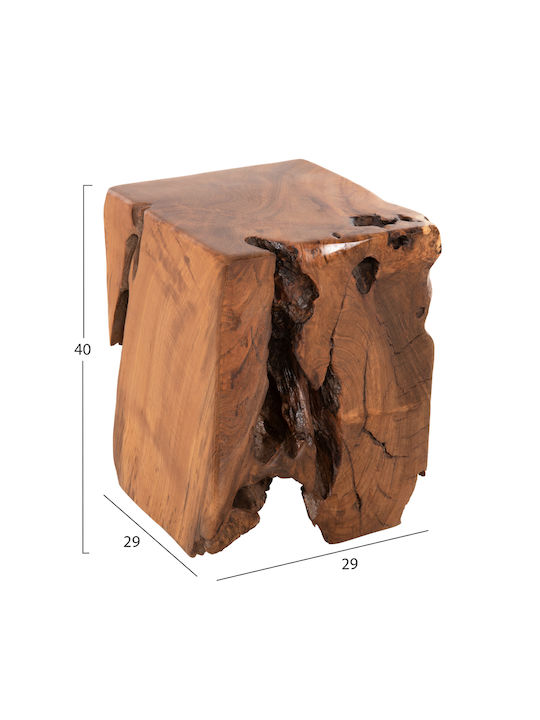 Stool For Living Room Wooden Kumo Natural 30x30x40cm