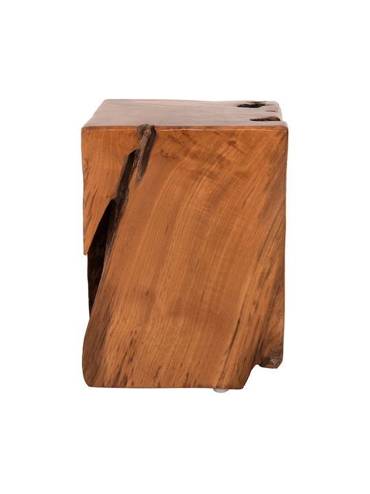 Hocker Für das Wohnzimmer Hölzernes Kumo Natural 30x30x40cm