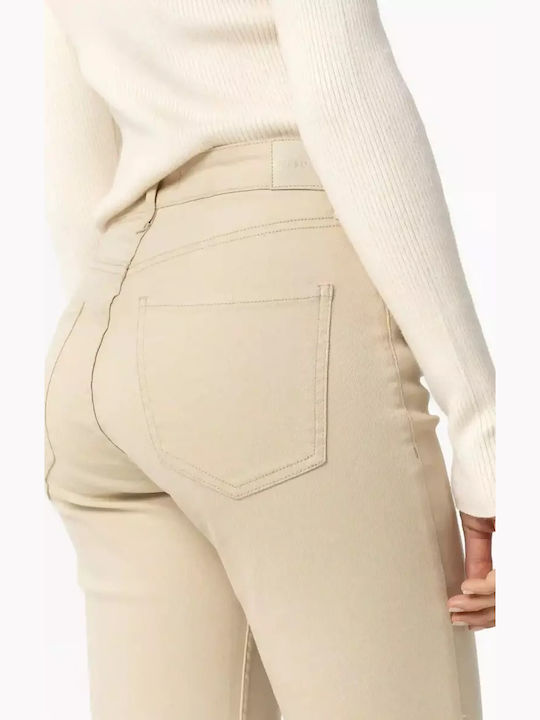 Damenjeans Schlaghose Beige