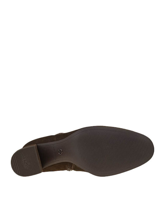 Leder Stiefeletten Damen Braun