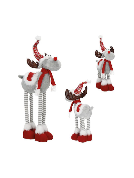 Iluminată De Crăciun Plastică Figurină Ren Gri