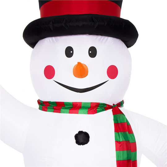 Illuminated Christmas Plastic Figure SNowman White Height 240cm 3pcs