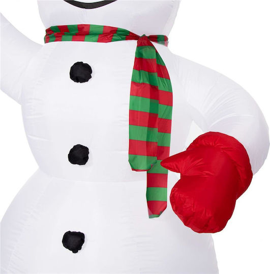 Illuminated Christmas Plastic Figure SNowman White Height 240cm 3pcs