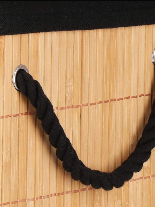 Sersimo Wäschekorb Bamboo 72lt mit Deckel 42x33x60cm Braune