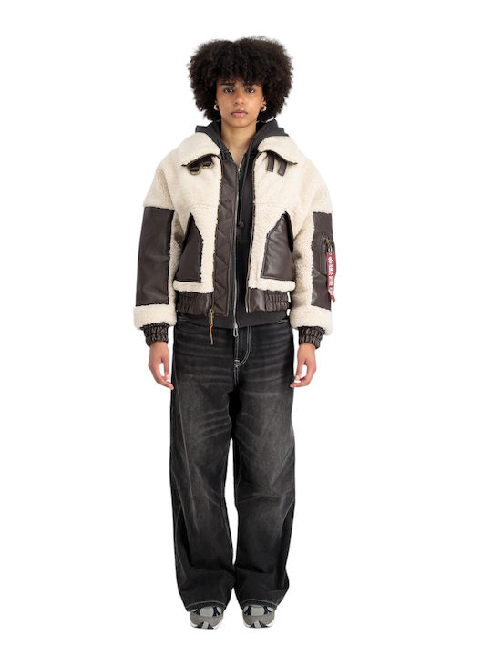 Kurz Damen Bomberjacke Weiß
