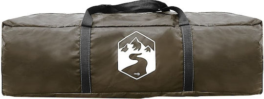 vidaXL Camping Tent Tunnel Brown for 4 People 472x245x192cm