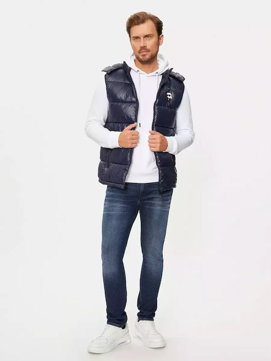 Karl Lagerfeld Men's Sleeveless Jacket Blue