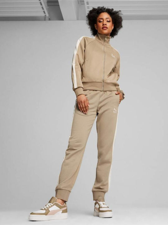 Iconic T7 Track Damen Sweatshirtjacke Brown