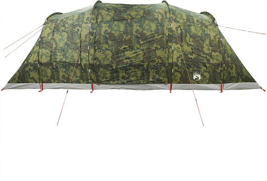 vidaXL Camping Tent Tunnel Khaki for 4 People 472x245x192cm Variation
