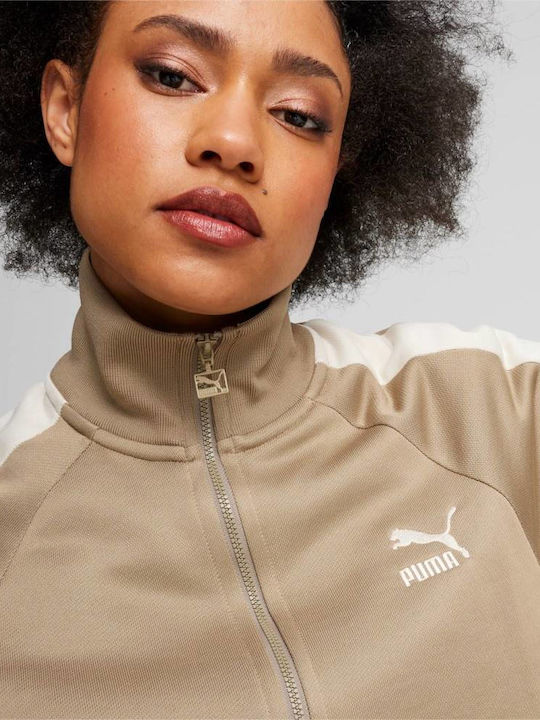 Iconic T7 Track Damen Sweatshirtjacke Brown
