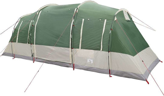 vidaXL Camping Tent Tunnel Green for 4 People 472x245x192cm