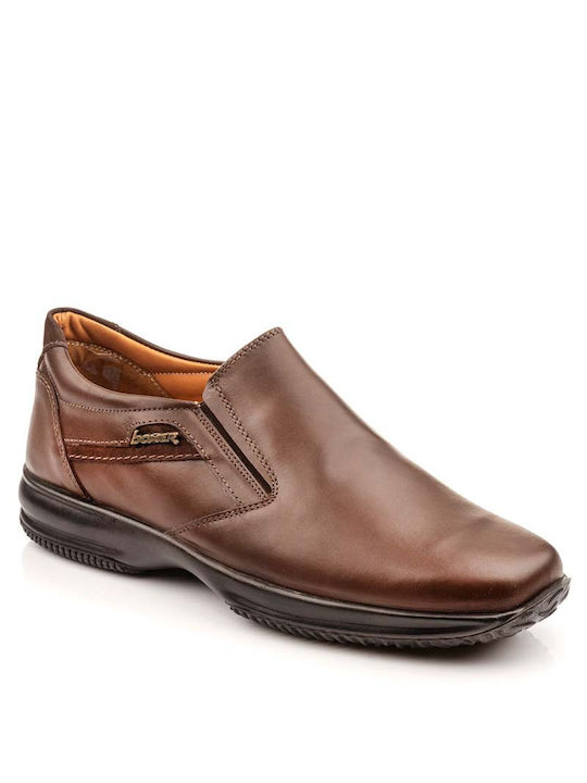 Boxer Men's Leather Casual Shoes Brown