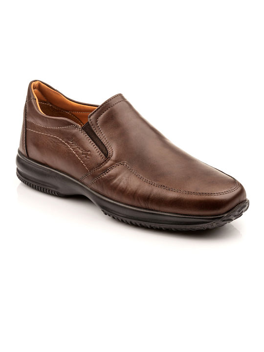 Boxer Men's Leather Casual Shoes Brown