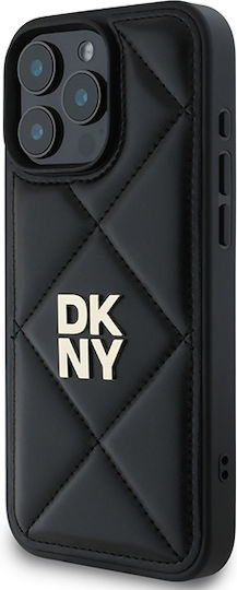 DKNY Back Cover Synthetic Leather Black (iPhone 16 Pro Max)