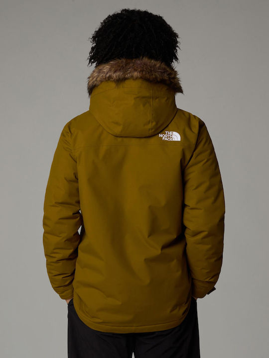 Recycled Zaneck Winter Jacket Parka Waterproof and Windproof Moss Green