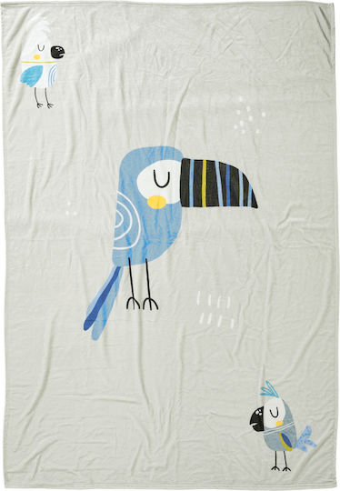 Das Home Pătură Pepinieră Swaddling pături Baby Fun Line Fleece Albastru Blue, Grey, Mint 80x110cm